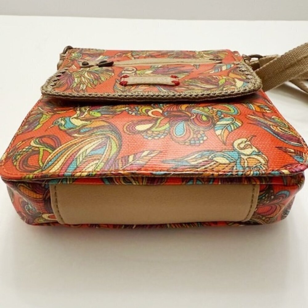 Sakroots Artist Circle Small Flap Messenger Crossbody Bag Purse Multi-Color - Picture 4 of 6